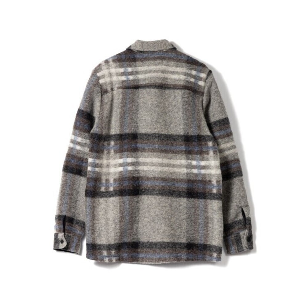 Wax London Wool Check Overshirt With Classic Collar - NWT - Picture 5 of 6